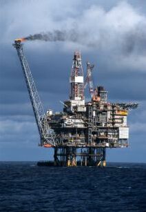 Ölförderplattform in der Nordsee